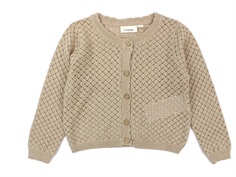 Lil Atelier cardigan humus melange cotton/cashmere